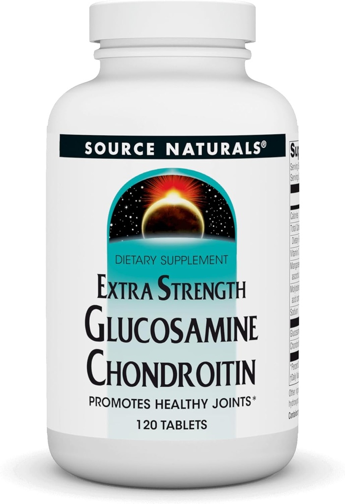 Source Naturals Extra Strength Glucosamine Chondroitin, Promotes Healthy Joints* - 120 Tablets
