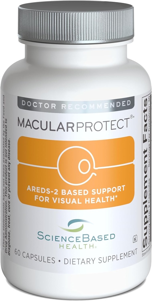 MacularProtect AREDS 2 Formula – Υγεία ματιών Βιταμίνη και ανόργανο συμπλήρωμα με λουτεΐνη, ζεαξανθίνη, και βιταμίνες Β (B6, B12, και φολικό) για Extra Macular Υποστήριξη – 60 κάψουλες