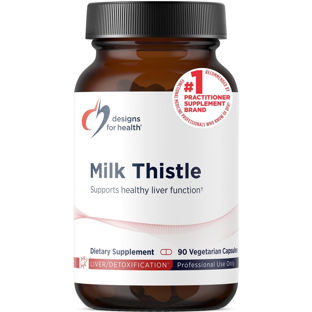 Designs for Health Milk Thistle Extract - Υψηλής Τυποποίησης σε 80% Σιλυμαρίνη από Σπόρους Μήλου - Συκώτι + Συμπλήρωμα Υποστήριξης Ανοξείδωτης Λεκιθίνης για τη Βελτίωση της Απορρόφησης (90 Κάψουλες)