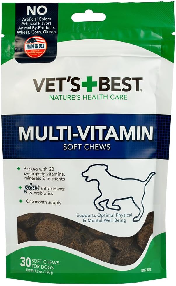 Best Multi-Vitamin Soft Chew Dog συμπληρώματα - Βιταμίνες για σκύλους - Υποστηρίζει τα σκυλιά Φυσική και ψυχική υγεία - 30 ημέρες προσφοράς