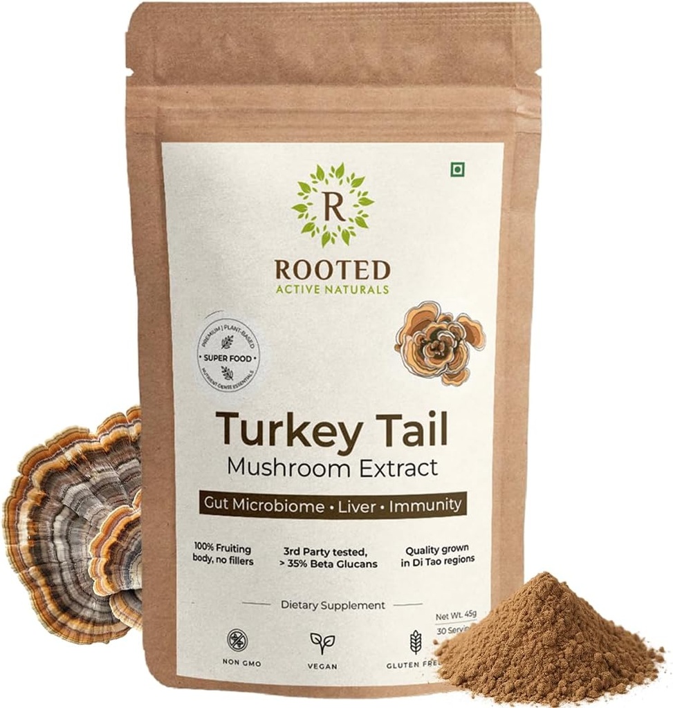 ROUTED Active's Turkey Tail Mushroom Extract Powder, USDA & EU Certified Organic