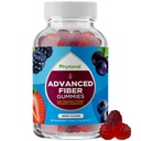 Advanced Fiber Gummies for Adults - Chicory Root Supplement with Prebiotic Support & Coconut Oil for Gut & Digestive Health - Soluble Digestion Caps for Stomach Regulation & Immune Aid - 60 Ct