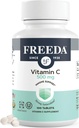 FREEDA Vitamin C - Vegan Vitamin C 500mg - Kosher - Powerful Antioxidant Immune Support - Easy to Swallow Vitamins C Tablets as Ascorbic Acid - Pure Vitamin C 500 mg - VIT C Supplement (100 Count)