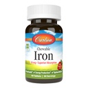 Carlson - Μασώμενος σίδηρος, 30 mg, Ανώτερη απορρόφηση, Υγεία του αίματος, Παραγωγή Ενέργειας & Βέλτιστη ευεξία, Φυσικό άρωμα φράουλας, 60 δισκία