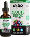 Zeolite Detox for Kids Liquid Drops - Προηγμένος Κλινοπτιλόλιθος με Καθαρές Βιταμίνες B12 & D - Παιδικό Απαλό Σώμα Καθημερινή Καθαριότητα Εστίαση & Λόγος Extra Clinoptilolite Zeolite Detox Cleanse Supplement 2oz