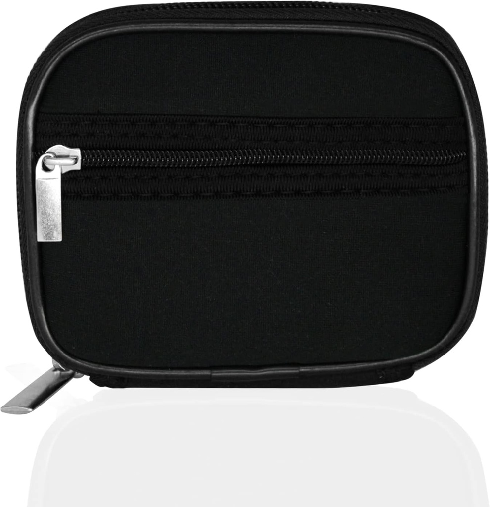 Serfeymi Weekly Travel Pill Organizer Pill Case for Purse with Removable 7 Day Pill Box, Fashionable Travel Medicine Organizer Pill Container for Medicine, Vitamin, Συμπλήρωμα - Black 01