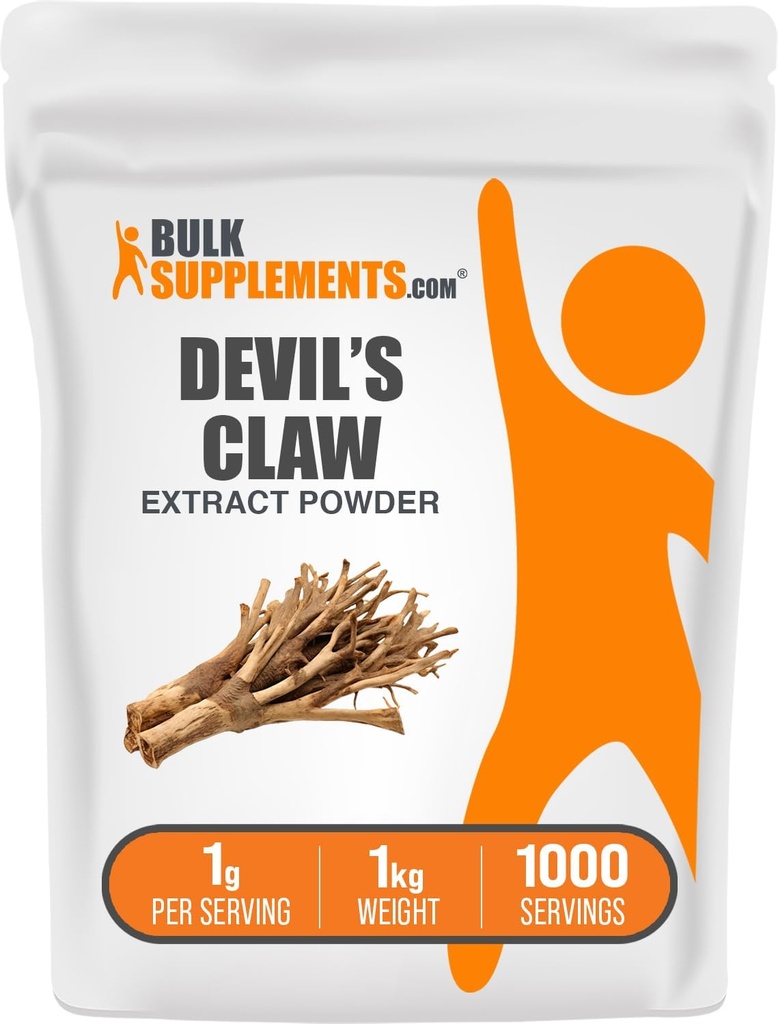 BulkSupplementers.com Devil's Claw Extract Powder - από το Devil's Claw Root, Herbal Supplement - Vegan & Gluten Free, 1g ανά Σερβίρισμα, 1kg (2,2 λίβρες) (Pack of 1)