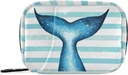 Ριγέ φάλαινα Γοργόνα Tail Pill Box 7 Day Pill Υπόθεση Travel Pill τσάντα Organizer με Zipper Εβδομαδιαία Φορητή περίπτωση Συμπαγές μέγεθος για τον κάτοχο συμπλήρωμα βιταμίνης