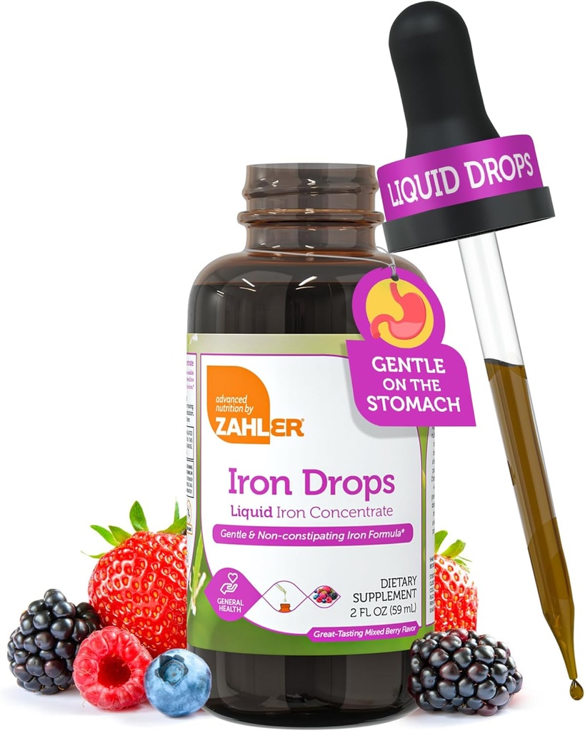 Zahler Iron Drops, υγρό πυκνό, απαλό και μη-συντηρώντας τη φόρμουλα σιδήρου, 2 Fl OZ