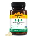 Country Life P-5-P Vitamin B6 – Bioavailable Pyridoxal-5-Phosphate Supplement for Energy, Nervous System Support, and Red Blood Cell Growth – Certified Gluten Free, Vegan, Non-GMO – 100 Capsules