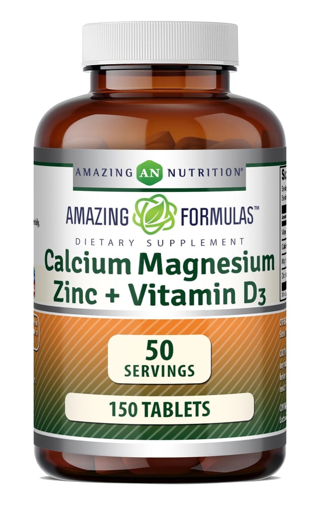 Amazing Formulas Ασβέστιο Μαγνήσιο ψευδάργυρος + D3 συμπλήρωμα 