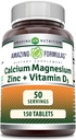 Amazing Formulas Ασβέστιο Μαγνήσιο ψευδάργυρος + D3 συμπλήρωμα 