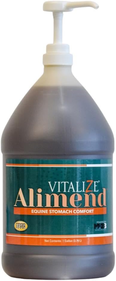 Vitalize Alimend - Horse Gastric & Equine Ulcer Λύση Υποστήριξης, Προβιοτικά & Digestive Συμπληρώματα Εναλλακτική, συμπλήρωμα αύξησης βάρους Horse, 128 ρευστή ουγγιά (3785ml)