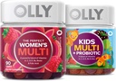 OLLY The Perfect Women's Multi and Kid's Multi +Probiotic Family Pack Gummies, 2 Count, Chewable Supplement