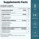 Προβιοτικά Γυναίκες Άνδρες Οπίσθια Υγεία: Επιπεφυκτική Υγεία Ανοσοποιητική Υποστήριξη Αναπλήρωση Ράφια Σταθερές Στρώσεις 35B CFUs ανά Καψάκιο Σύμπλεγμα με Προβιοτικά Μεταβιοτικά Quercetin & Curcumin Συμπλήρωμα Διατροφής