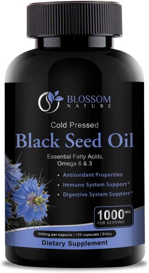 Black Seed Oil Caps 1000mg - Premium Black Cumin Seed Oil Caps - Black Seed Oil Liquid Pills - Virgin Cold Pressed Nigella Sativa Oil Pills - Black Seed Oil - 120 Cap (2 Μήνες Προσφορά)