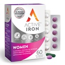Active Iron Supplement 25mg + Multivitamin για γυναίκες – Κλινικά Αποδεδειγμένα για την αύξηση της ενέργειας & τη μείωση της κούρασης – Απαλός, μη Συντηρητικός Σιδήρος + Πολυβιταμίνη γυναικών – 30 Καψάκια + 30 Δισκία