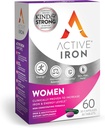 Active Iron Supplement 25mg + Multivitamin για γυναίκες – Κλινικά Αποδεδειγμένα για την αύξηση της ενέργειας & τη μείωση της κούρασης – Απαλός, μη Συντηρητικός Σιδήρος + Πολυβιταμίνη γυναικών – 30 Καψάκια + 30 Δισκία
