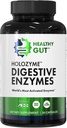 Healthy Gut HoloZyme Max Strength Digestive Enzymes | Prevents Bloating, Gas, & Indigestion w/Protease, Amylase, Lipase, Lactase, and More | 15 Servings (Sample Bottle)