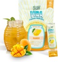 Hydration + Immunity Electrolyte Drink Mix – Mango Agua Fresca Flavor | Sugar-Free Powder with Wellmune®, Acerola, Coconut Water & Minerals | 15 Single-Serve Stick Packs, Natural Flavor