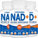 2200mg Liposomal NAD+ Supplement,NAD Supplement for Cellular Energy, Aging Defese,180 Capsules