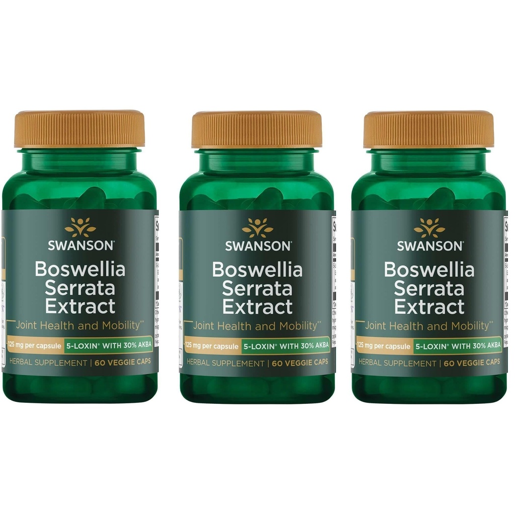 Swanson Boswellia Serrata Extract 125 mg 60 Veg Caps (3 Συσκευασία)
