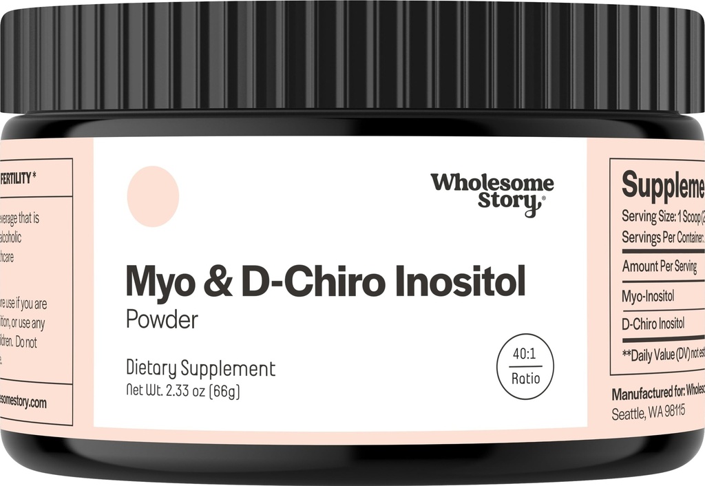 Myo-Inositol & D-Chiro Inositol Supplement Powder for Women | Hormonal Balance & Healthy Ovarian Function Support | Vitamin B8 | Great Alternative to Capsules | 40:1 Ratio | 30 Servings