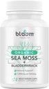 Sea Moss Supplement - Natural Irish Moss for Immune Support - Κάψουλες μη ΓΤΟ για την Υγεία του Θυρεοειδούς - Vegan Raw Seamoss Χάπια με Φυσική Σκόνη - 120 Χορτοφαγικά Καπάκια