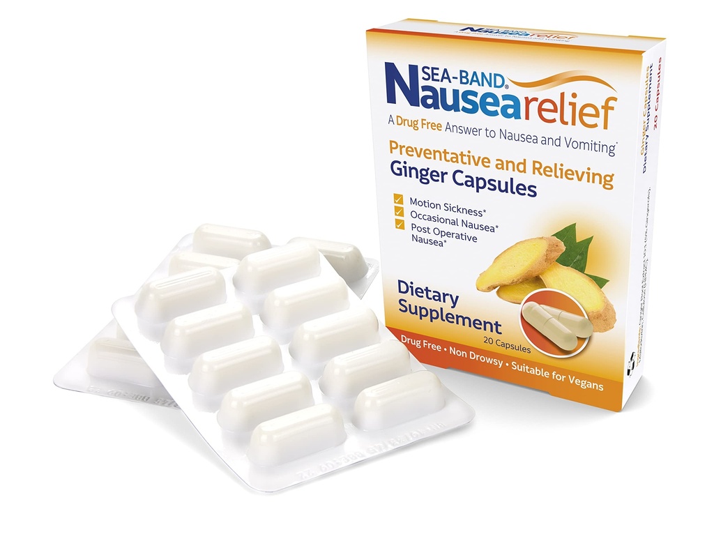 Κάψουλες αντι-Ναυσίας Ginger για ναυτία και ναυτία