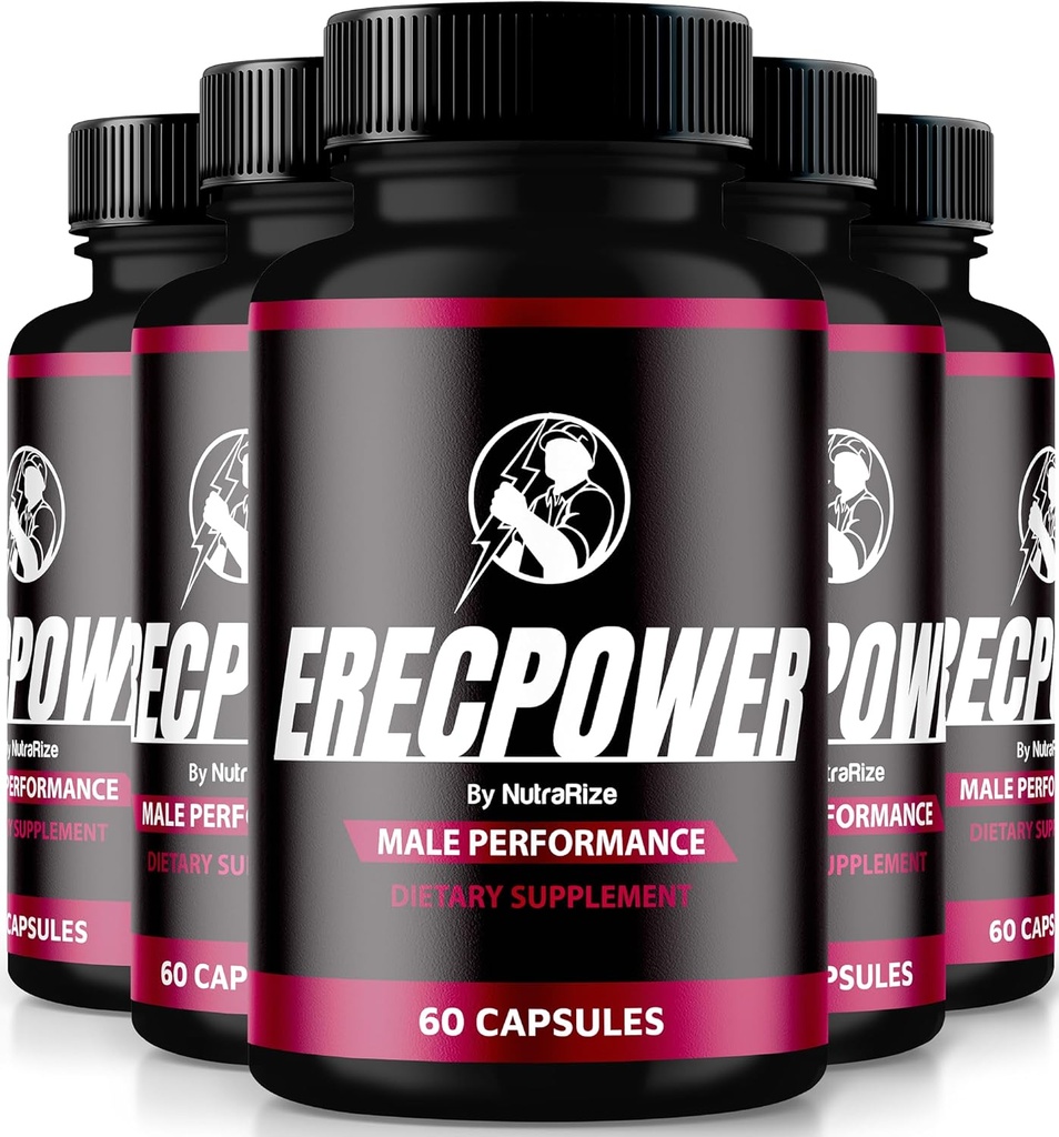 (5 Pack) ErecPower για τους άνδρες, επίσημη χάπια ErecPower, φυσικό συμπλήρωμα αρσενικών για την ενέργεια καυσίμου και τη συνολική υγεία υποστήριξης, Erec δύναμη για την απόδοση, κριτική (300 κάψουλες)