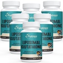 2400 MG Liposomal Glutathion Softgels, Max Απορρόφηση, Active Form L-Glutathione Μειωμένη (GSH), με Υαλουρονικό οξύ, ρεσβερατρόλη, Master Αντιοξειδωτικά για Detox, Εγκέφαλο, ανοσοποιητικό σύστημα, 360 Softgels