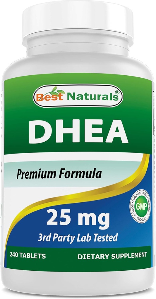 Best Naturals Dhea 25mg Συμπλήρωμα 240 Tablets - Υποστηρίζει Ισορροπημένα επίπεδα ορμονών για άνδρες και γυναίκες - Προάγει την υγιή γήρανση - ΗΠΑ Κατασκευάζονται