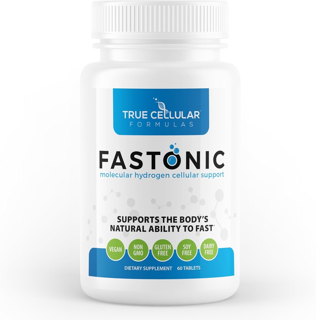 Fastonic Molecular Hydrogen Supplement-Elite Level of H2-60 Servings (60 Tablets) Non GMO,Gluten Free,Soy Free Austinless Fasting,Improved Cognative Function,Skin Health