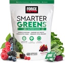 FORCE FACTOR Smarter Greens Superfood Chews, Greens and Superfoods with Probiotics, Antioxidants, and Fiber, Greens Supplement to Support Digestion, Nitric Oxide, and Energy, 60 Μαλακά Chews