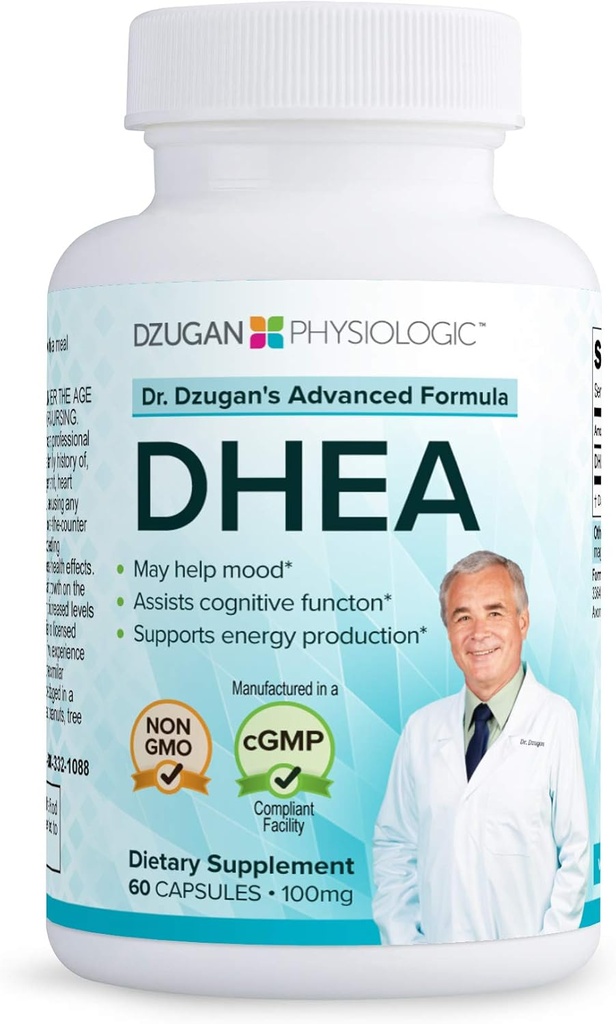 Dzugan's Advanced DHEA Formula :: Μη GMO, GMP Certified! :: 100mg 60 Caps :: Ενέργεια, Mood, Γνωστική λειτουργία
