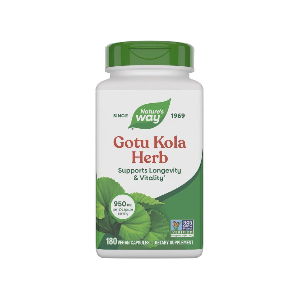 Nature's Way Premium Herbal Gotu Kola Herb 950 mg per Serving 180 VCaps