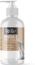 Omega 3 Fish Oil for Dogs - Omega 3 Pro Skin & Coat Dog Fish Oil Supplement w/Pump - Fish Oil Dog Omega 3 Supplement - EPA & DHA Fatty Acid Fish Oil for Dogs Skin and Coat - 8 oz