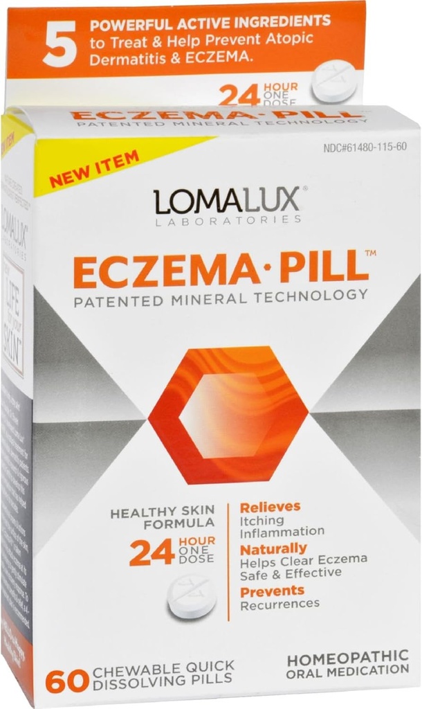 Loma Lux Laboratories Acne Eczema - Μασώμενο - Γρήγορη Διάλυση - 60 Count