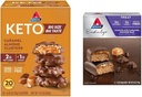 Atkins Caramel Αμύγδαλα Σμήνη, Χωρίς γλουτένη, Υψηλή σε Ίνες, 1g Ζάχαρη, 2g Net Carb, Keto Friendly, 20 Count & Endulge Σοκολάτα Caramel Mousse Bar, Dessert Αγαπημένα, 1g Ζάχαρη, Υψηλή σε Ίνες, 5 Count