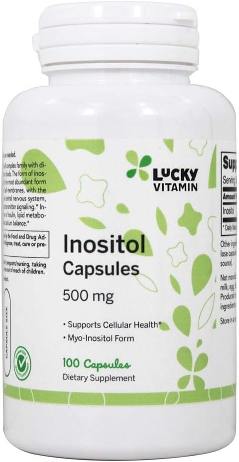 LuckyVitamin - Ινοσιτόλη Κυτταρική Υγεία 500 mg. - 100 Κάψουλες