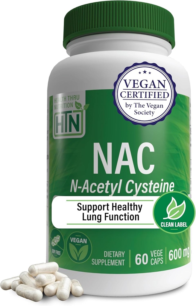 Health Thru Nutrition NAC N-Acetyl-Cysteine 600mg 60 Κάψουλες 