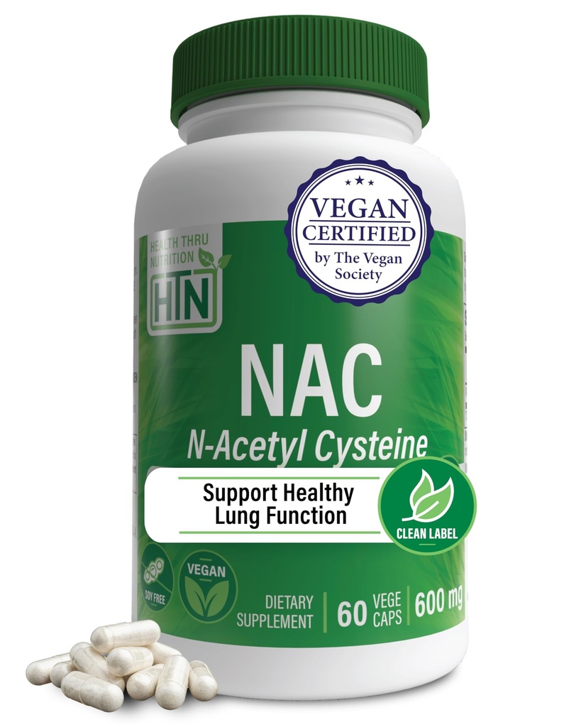 Health Thru Nutrition NAC N-Acetyl-Cysteine 600mg 60 Κάψουλες 