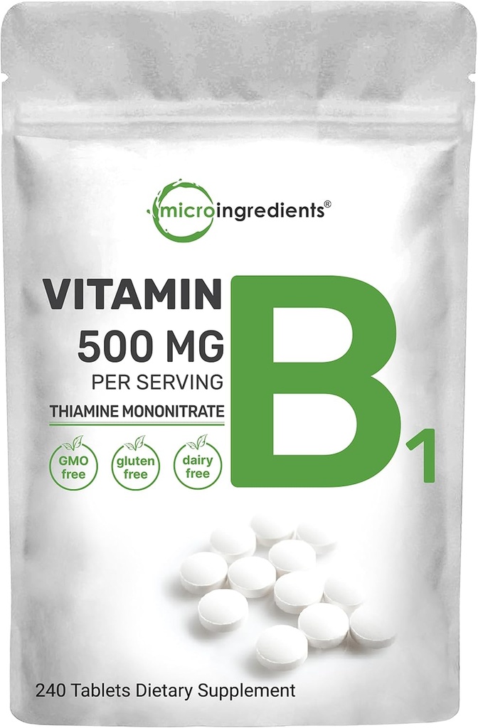 Micro Συστατικά Βιταμίνη B1 500mg ανά σερβίρισμα, 240 δισκία 