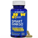 NATURAL STACKS Ginkgo Biloba Supplement with 200mg Panax Ginseng & 200mg Bacopa Monnieri - Brain Supplements for Memory and Focus - Korean Ginseng for Brain Health Support - 60 Ginkgo Biloba Capsules