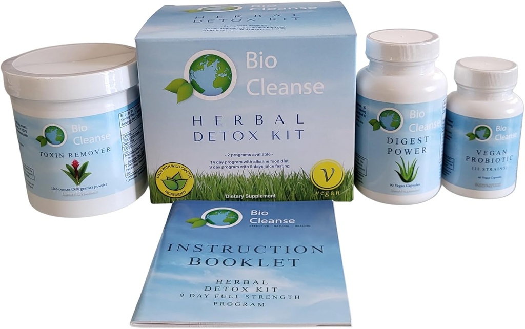 Bio Cleanse Detox Kit, περιλαμβάνει προβιοτική Φόρμουλα, Digest Power και Bentonite Psyllium, Colon Care, Υγιεινή Αποβολή και Υγεία των Ούλων