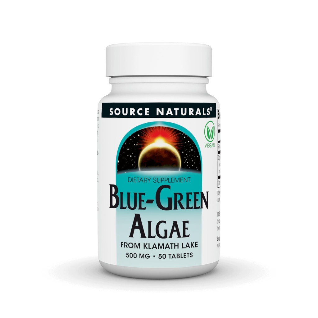 Πηγή Naturals Γαλάζια-Πράσινη άλγη από τη λίμνη Klamath* - 500 mg - 50 δισκία