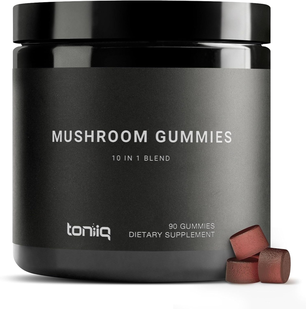 Mushroom Gummies - Ultra High Potency 10:1 Extract with Lion’s Mane, Chaga & Reishi - Ισχυρό 10-Mushroom Blend - Τρίτο-Party Lab Tested - 90 Gummies