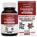 CranEaze®: Cranberry Juice Extract Plus D-Mannose – 36 mg PAC, 100% Soluble PAC - Υποστηρίζει την ούρα Φυλλαδική Υγεία – Τα πιο αποτελεσματικά χάπια Cranberry για γυναίκες, συμπλήρωμα UTI Cranberry - 60 κάψουλες