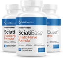 SciatiEase Sciatic Nerve Health Support Supplement - Nerve Support Formula με AlphaPalm, Pea, Vitamin B Complex, Alpha Lipoic Acid 300mg - 3 Φιάλες