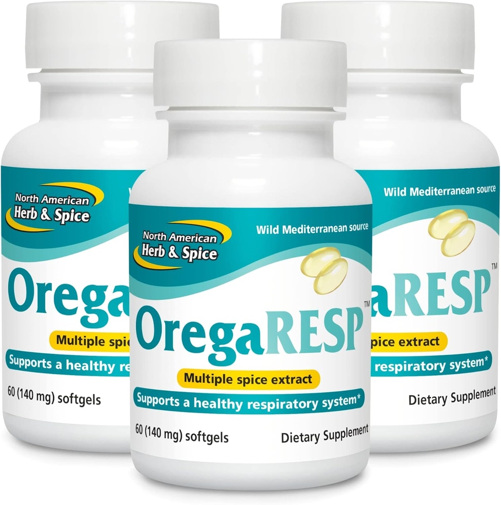 ΒΟΡΕΙΟ ΑΜΕΡΙΚΑΝΙΚΟ ΒΕΡΒΟ & ΣΠΙΤΙΟ OregaResp P73-60 Softgels - Συσκευασία των 3 - Υποστηρίζει Ανοσοποιητική & Αναπνευστική Υγεία - Πολλαπλό σύμπλεγμα λαδιού με Ρίγανη P73 Ρίγανη - Μη ΓΤΟ - 90 Σύνολο Σερβίρει